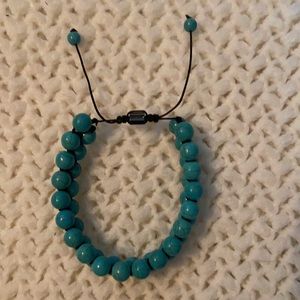 Turquoise Double Row Adjustable Chakra Healing Bracelet